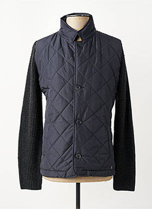 Veste casual fermeture boutonnée sur le devant bleu MARVELIS homme