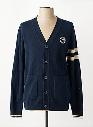 Gilet manches longues col v bleu GARCIA homme