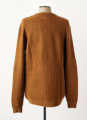 Pull col rond manches longues marron TOM TAILOR homme