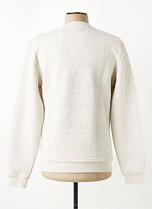 Pull stretch manches longues blanc NO EXCESS homme