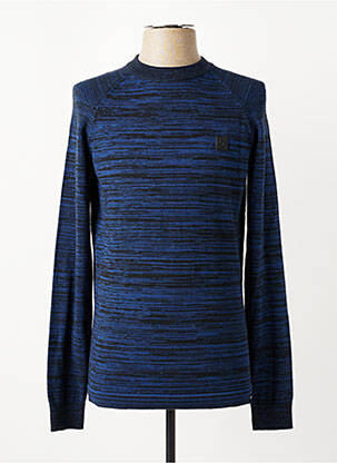 Pull col rond manches longues bleu GARCIA homme