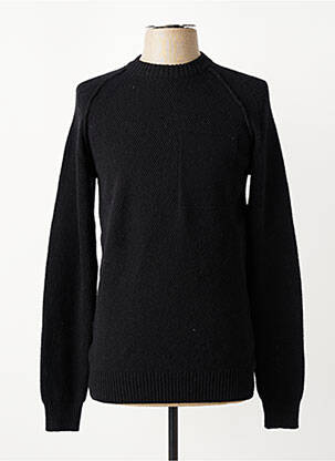 Pull col rond manches longues noir GARCIA homme