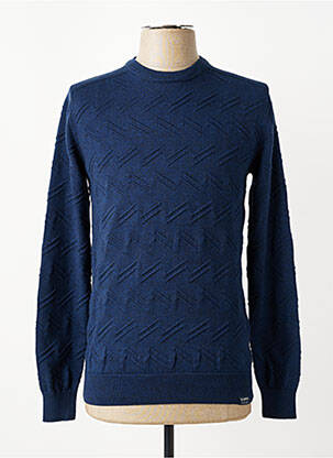 Pull col rond manches longues bleu GARCIA homme