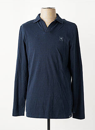 Polo manches longues manches longues bleu GARCIA homme