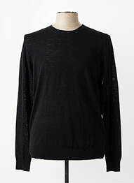 Pull finition bords-côtes manches longues noir JACK & JONES homme