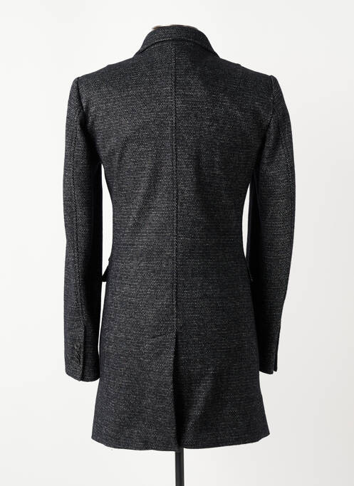 Manteau long tissage chiné sans capuche gris GARCIA homme