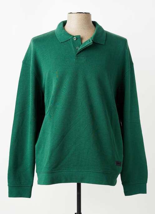 Polo manches longues manches longues vert TOM TAILOR homme