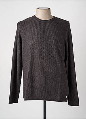 Pull col rond manches longues gris JACK & JONES homme