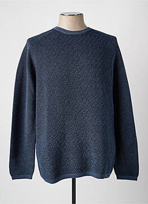 Pull col rond manches longues bleu GARCIA homme