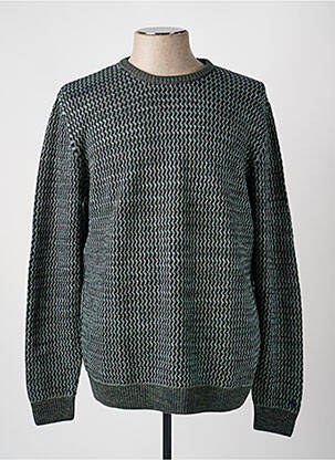 Pull col rond manches longues vert GARCIA homme