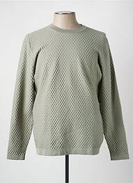 Pull col rond manches longues vert GARCIA homme