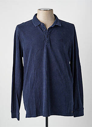 Polo manches longues manches longues bleu GARCIA homme