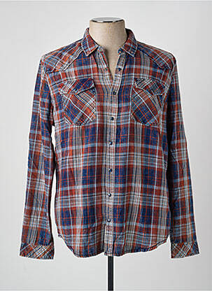 Chemise manches longues imprimé fantaisie bleu GARCIA homme