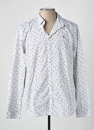 Chemise manches longues imprimé fantaisie blanc GARCIA homme