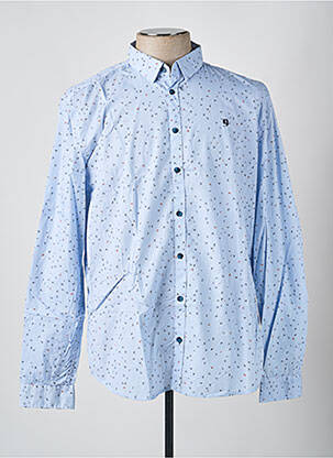 Chemise manches longues imprimé fantaisie bleu GARCIA homme