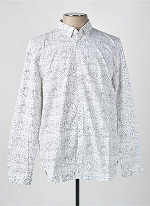 Chemise manches longues imprimé fantaisie blanc GARCIA homme