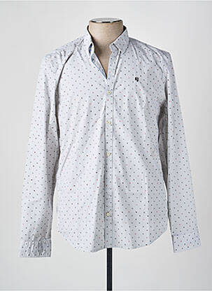 Chemise manches longues imprimé fantaisie gris GARCIA homme