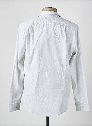 Chemise manches longues imprimé fantaisie blanc GARCIA homme
