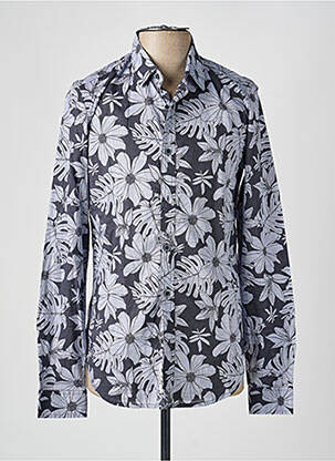 Chemise manches longues imprimé fantaisie noir GARCIA homme