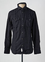 Chemise manches longues poches poitrine noir JACK & JONES homme