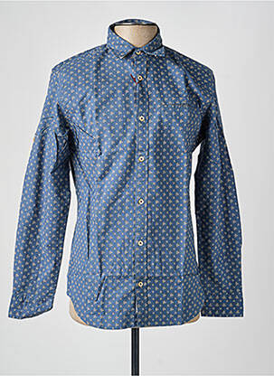 Chemise manches longues poches poitrine bleu JACK & JONES homme