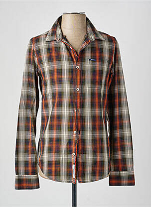 Chemise manches longues imprimé fantaisie orange GARCIA homme
