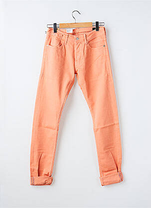 Pantalon droit poches orange LE TEMPS DES CERISES homme