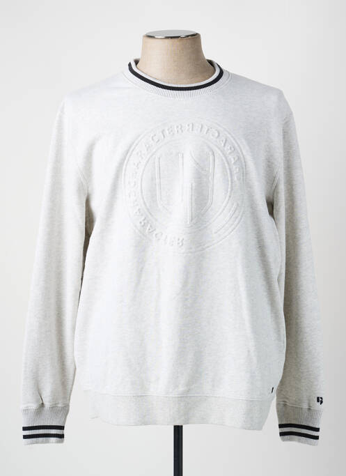 Sweat-shirt manches longues manches longues gris GARCIA homme