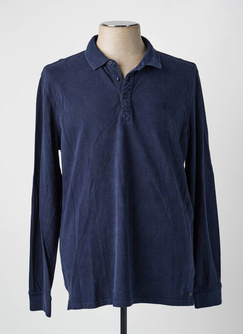 Polo manches longues manches longues bleu GARCIA homme