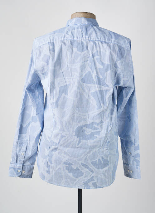 Chemise manches longues imprimé fantaisie bleu GARCIA homme