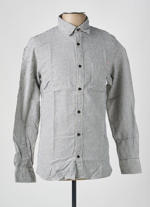 Chemise manches longues imprimé fantaisie blanc JACK & JONES homme