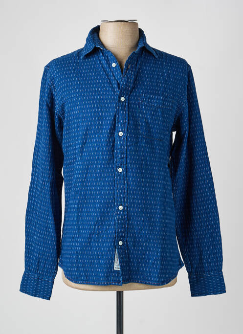 Chemise manches longues poches poitrine bleu JACK & JONES homme