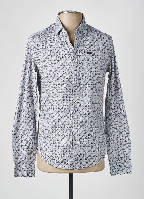 Chemise manches longues imprimé fantaisie noir GARCIA homme