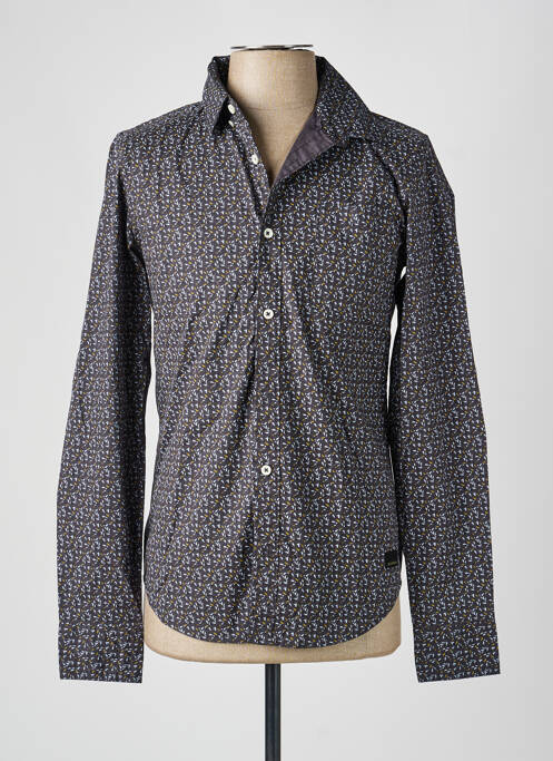 Chemise manches longues imprimé fantaisie gris GARCIA homme