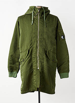 Parka sans repassage a capuche vert C.P. COMPANY homme