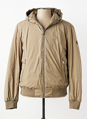 Doudoune manches longues a capuche marron HUGO BOSS homme