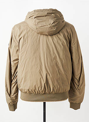 Doudoune manches longues a capuche marron HUGO BOSS homme