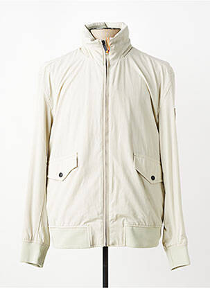 Veste casual coupe droite beige HUGO BOSS homme