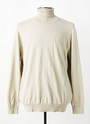 Pull stretch manches longues beige HUGO BOSS homme