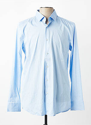 Chemise manches longues coupe cintrée bleu HUGO BOSS homme