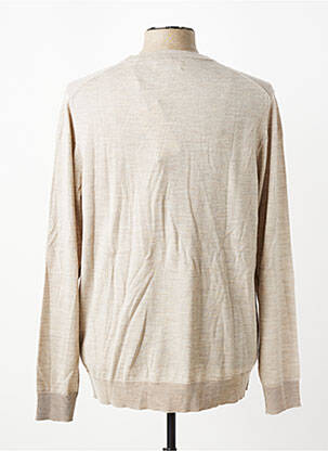 Pull col rond manches longues beige JACK & JONES homme
