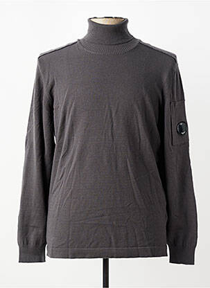 Pull col roulé coupe cintrée manches longues gris C.P. COMPANY homme