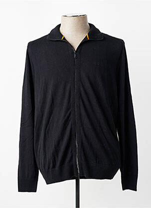 Gilet manches longues maille fine noir HUGO BOSS homme