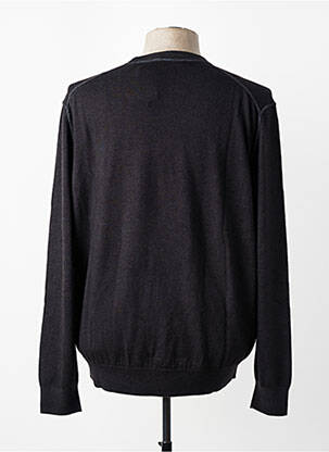 Pull col rond manches longues noir HUGO BOSS homme