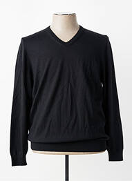 Pull col v manches longues noir HUGO BOSS homme