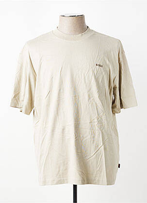 T-shirt coupe droite manches courtes beige HUGO BOSS homme