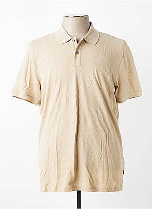 Polo coupe cintrée manches courtes beige HUGO BOSS homme