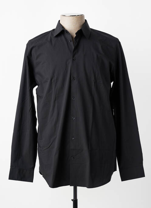 Chemise manches longues coupe droite noir SELECTED homme