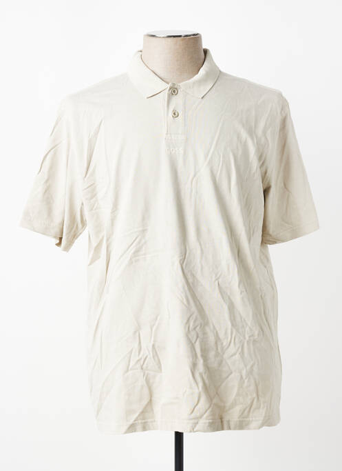 Polo coupe cintrée manches courtes beige HUGO BOSS homme