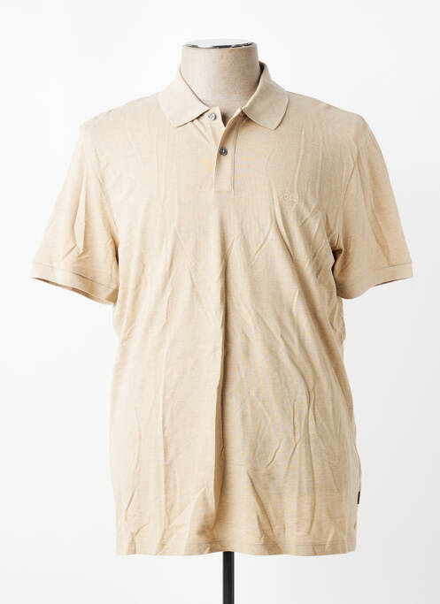 Polo coupe cintrée manches courtes beige HUGO BOSS homme